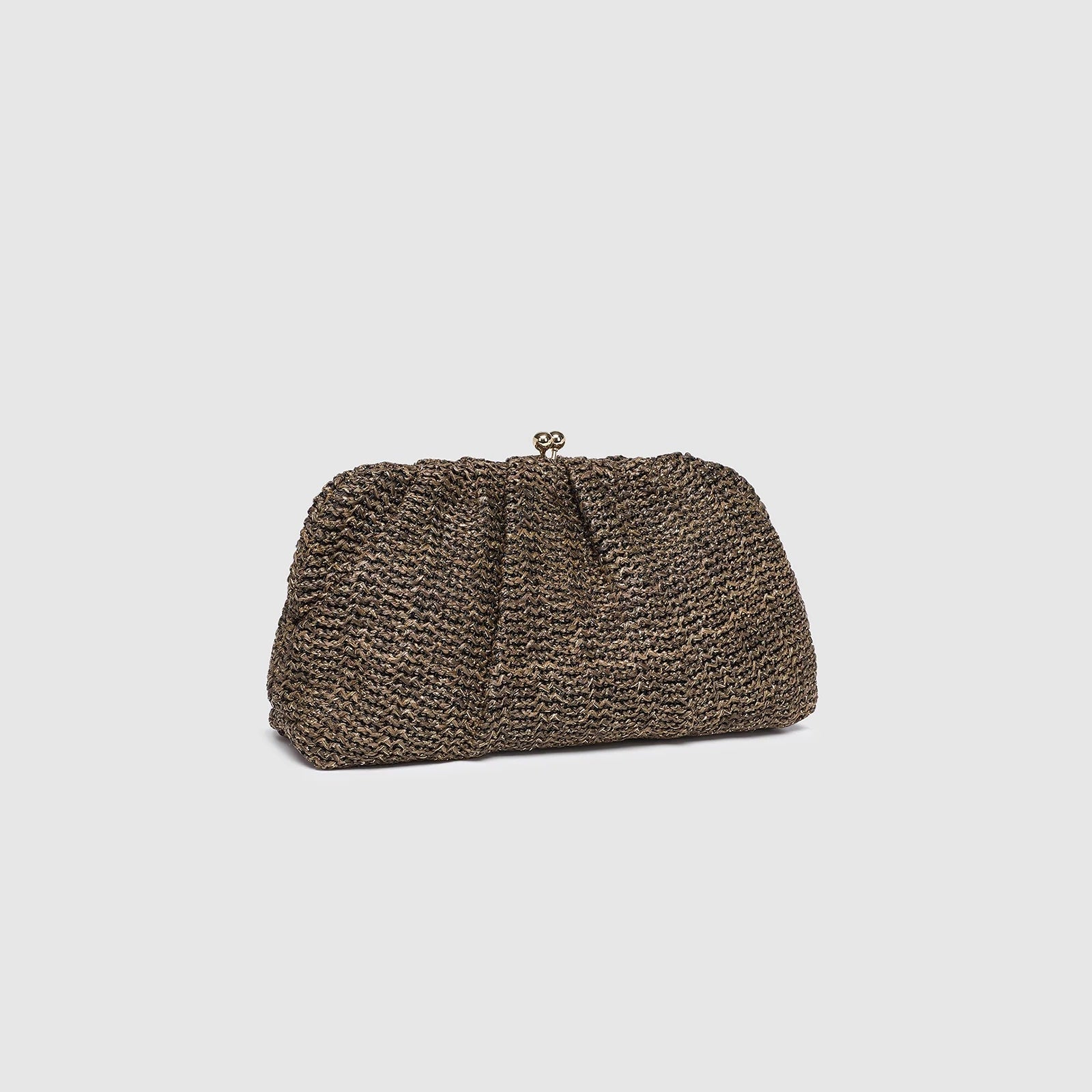 Goldie Clutch | Raffia Chocolate