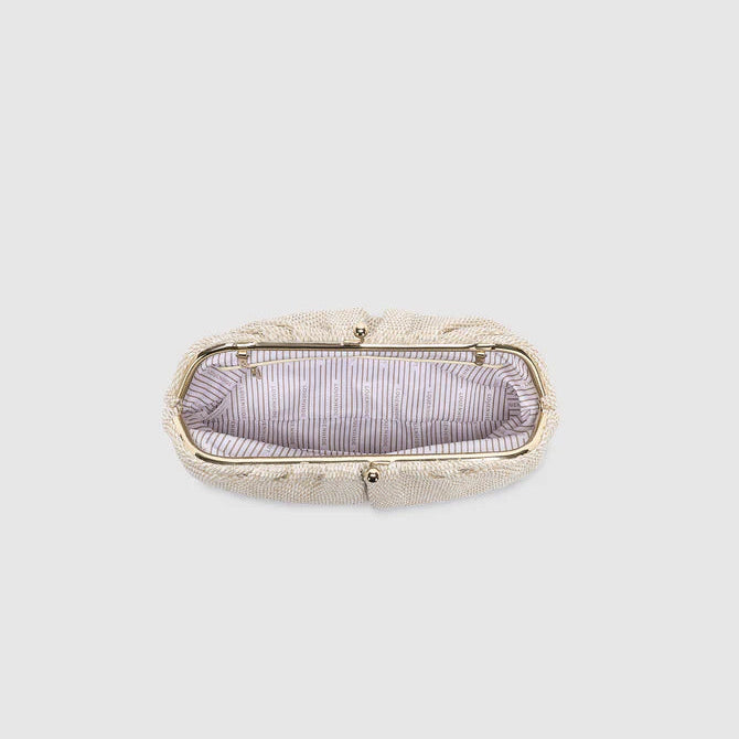 Goldie Clutch | Raffia Vanilla
