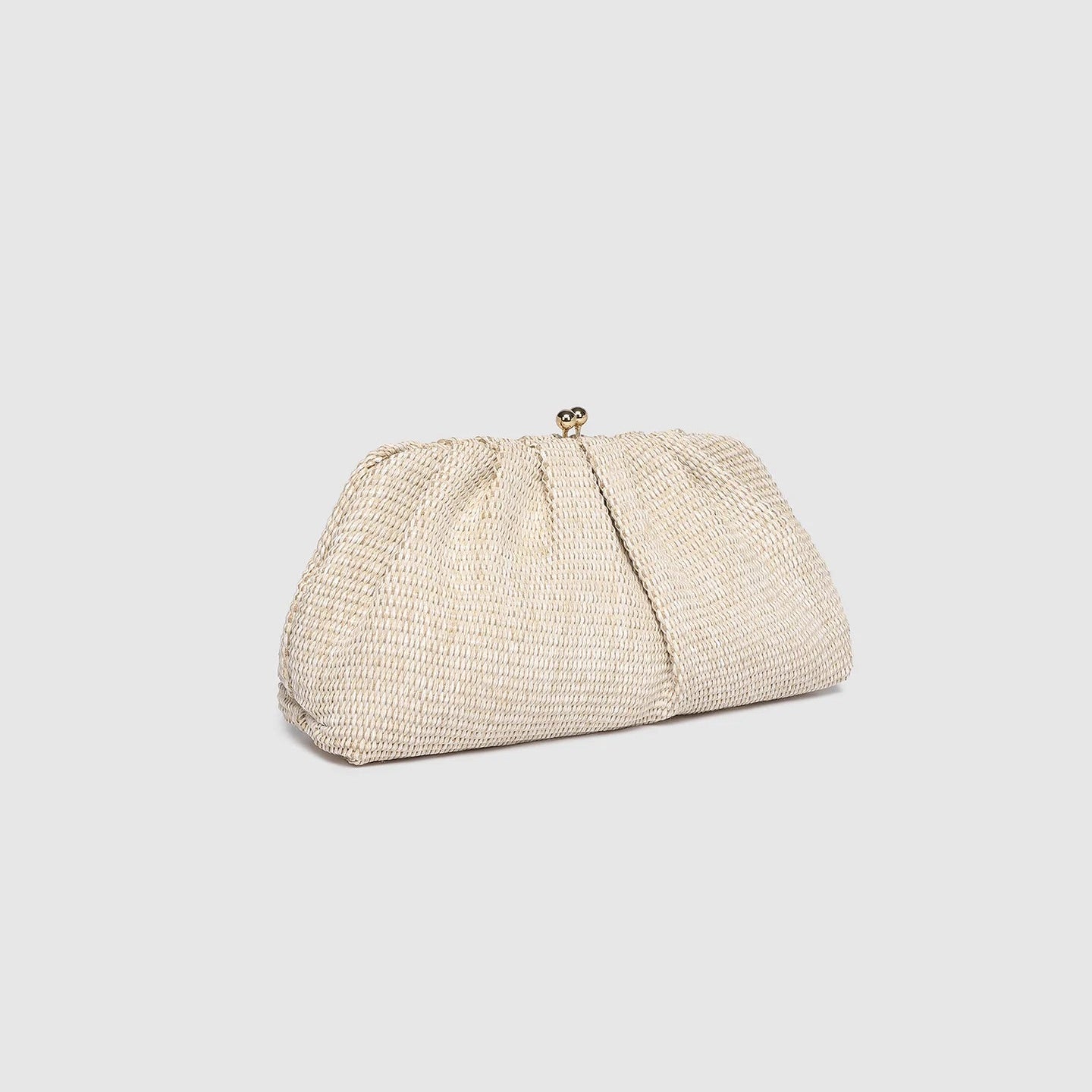 Goldie Clutch | Raffia Vanilla