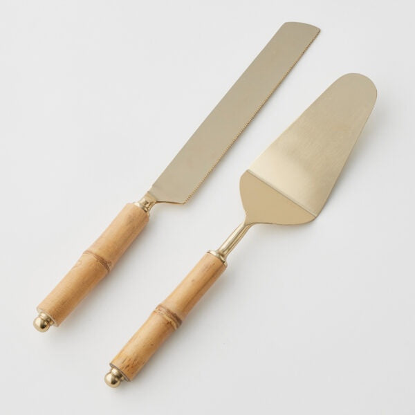 Bambu Cake Servers S/2