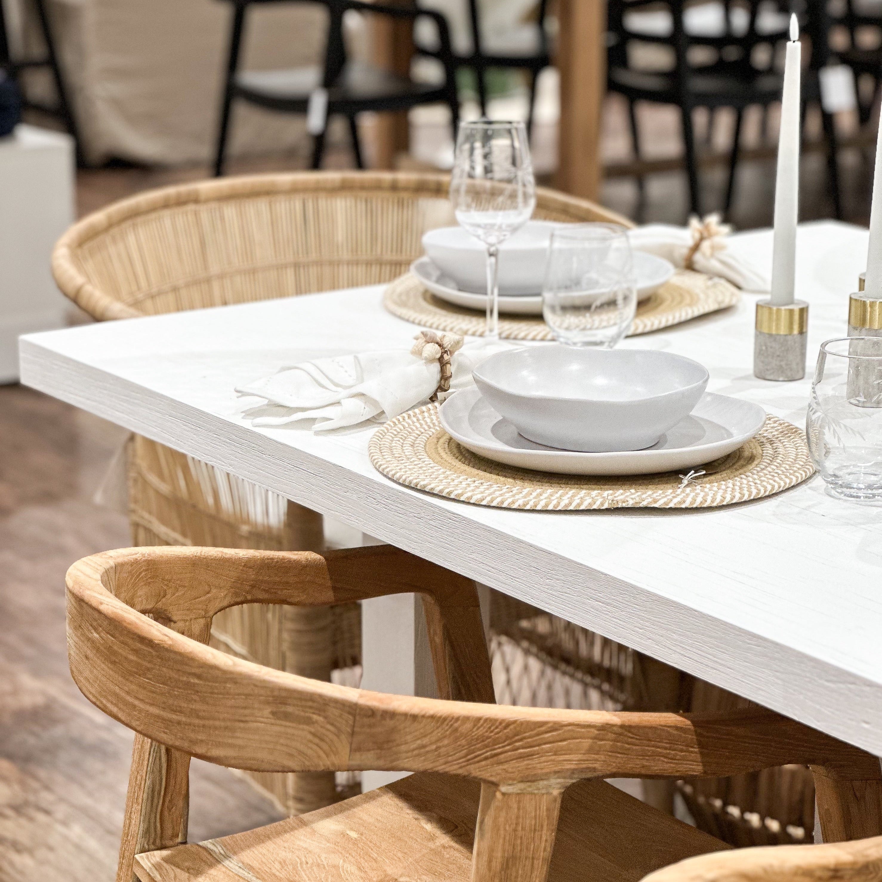 Hamilton White Dining Table Sizes - Main Image