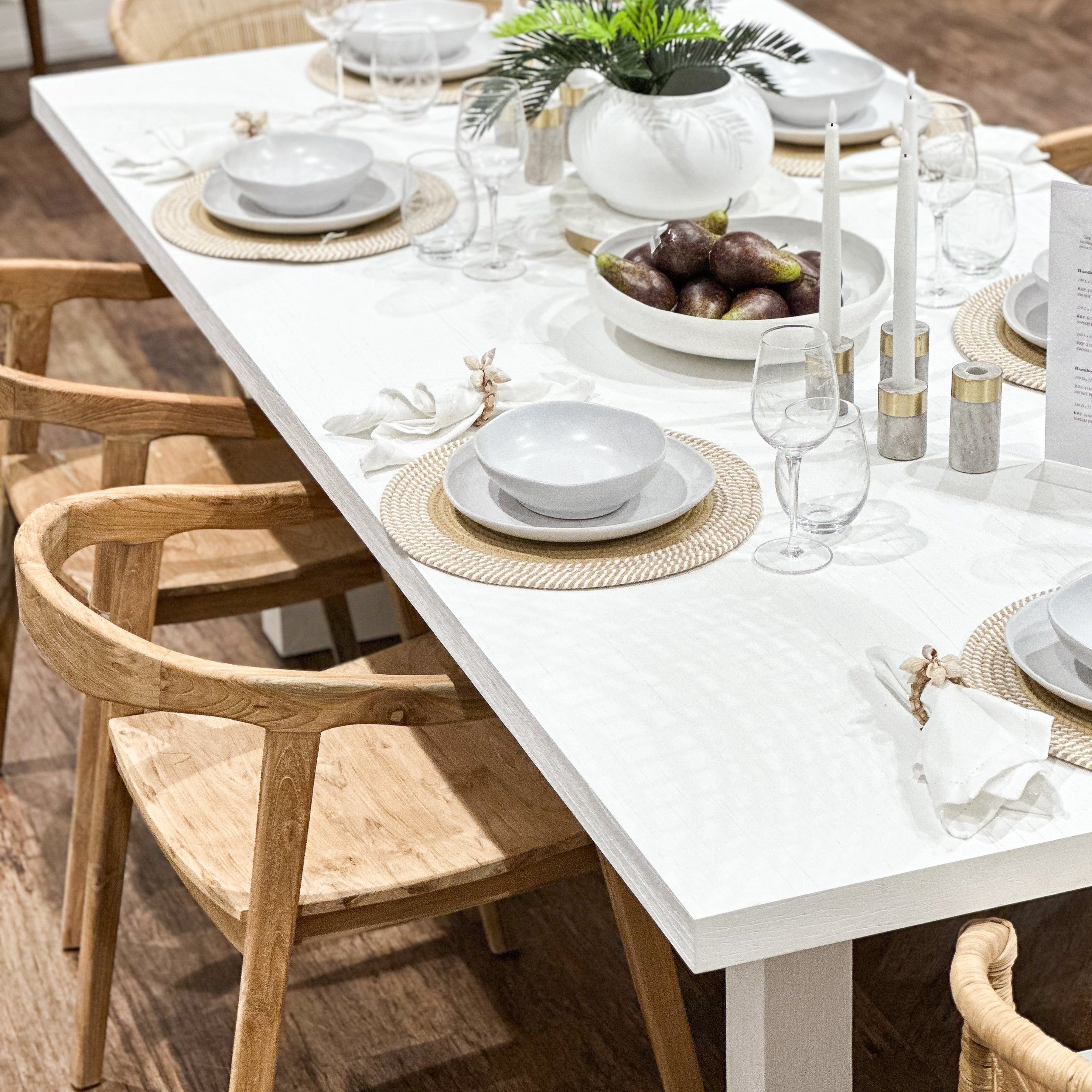 Hamilton White Dining Table - 4 Sizes