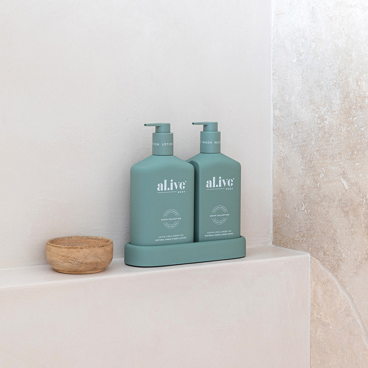 Kaffir Lime & Green Tea Wash & Lotion Duo + Tray