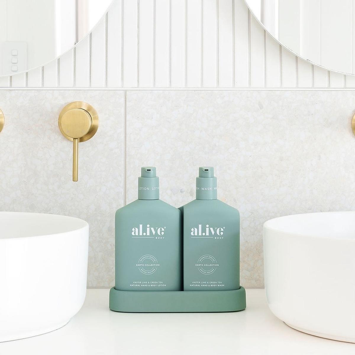 Kaffir Lime & Green Tea Wash & Lotion Duo + Tray