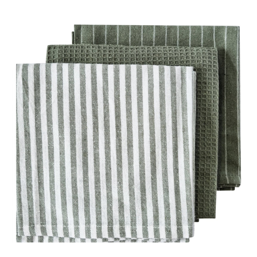 Katerina Tea Towel 3Pk | Light Green