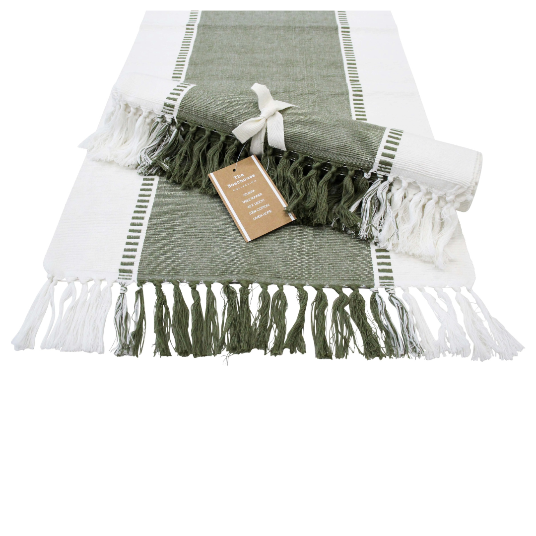 Atlanta Table Runner | Olive