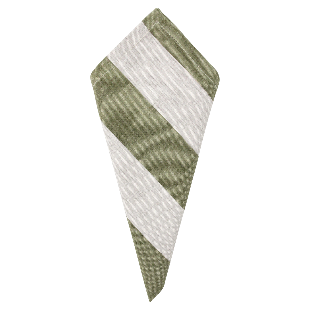 Chambray Stripe Napkin | Olive