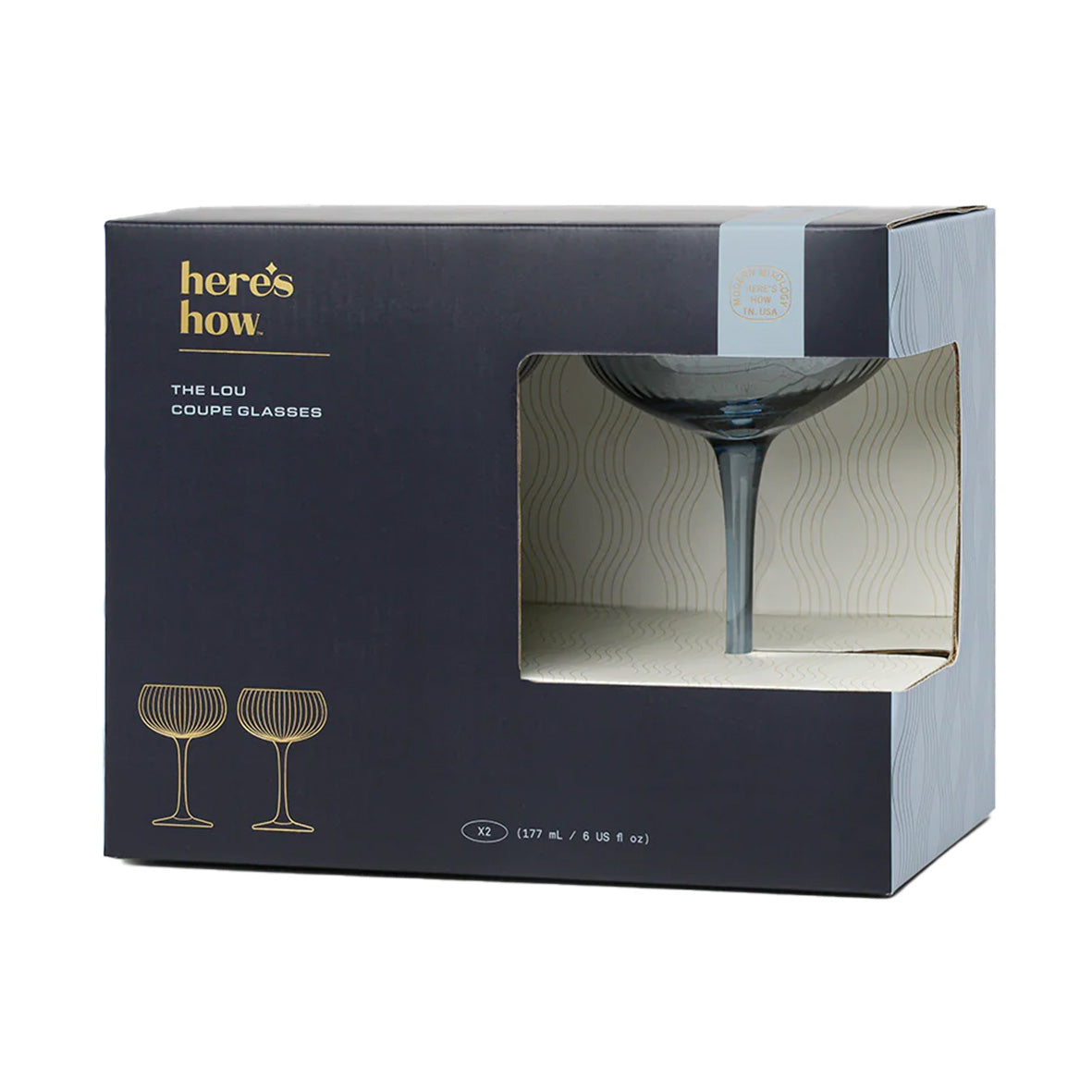 The Lou Coupe Glass | Set of 2 Blue