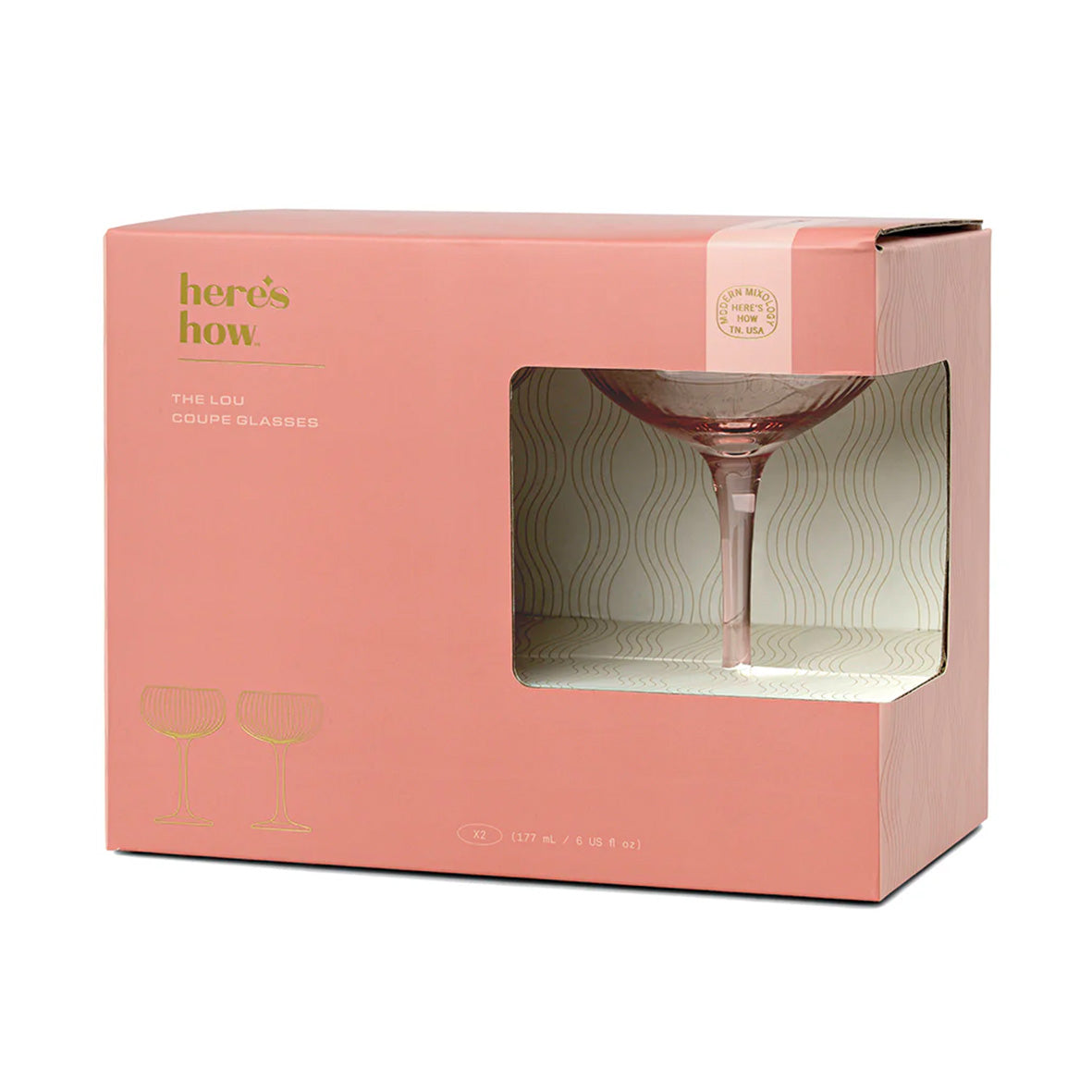 The Lou Coupe Glass | Set of 2 Blush