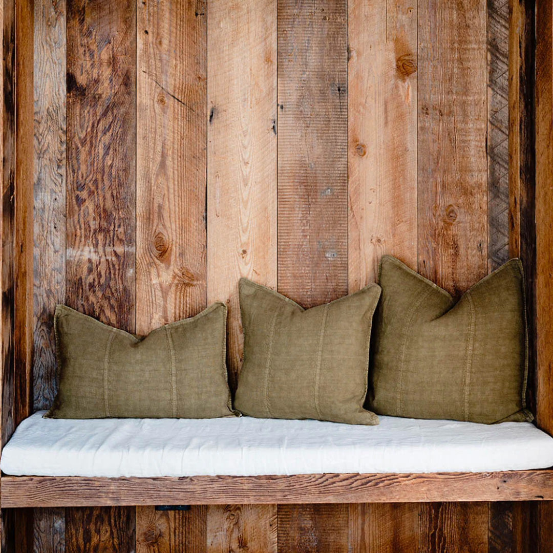 Luca Linen Cushion | Olive