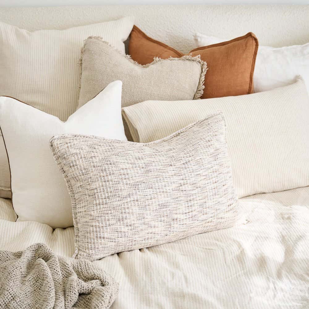 Luca Linen Cushion Nutmeg Lifestyle