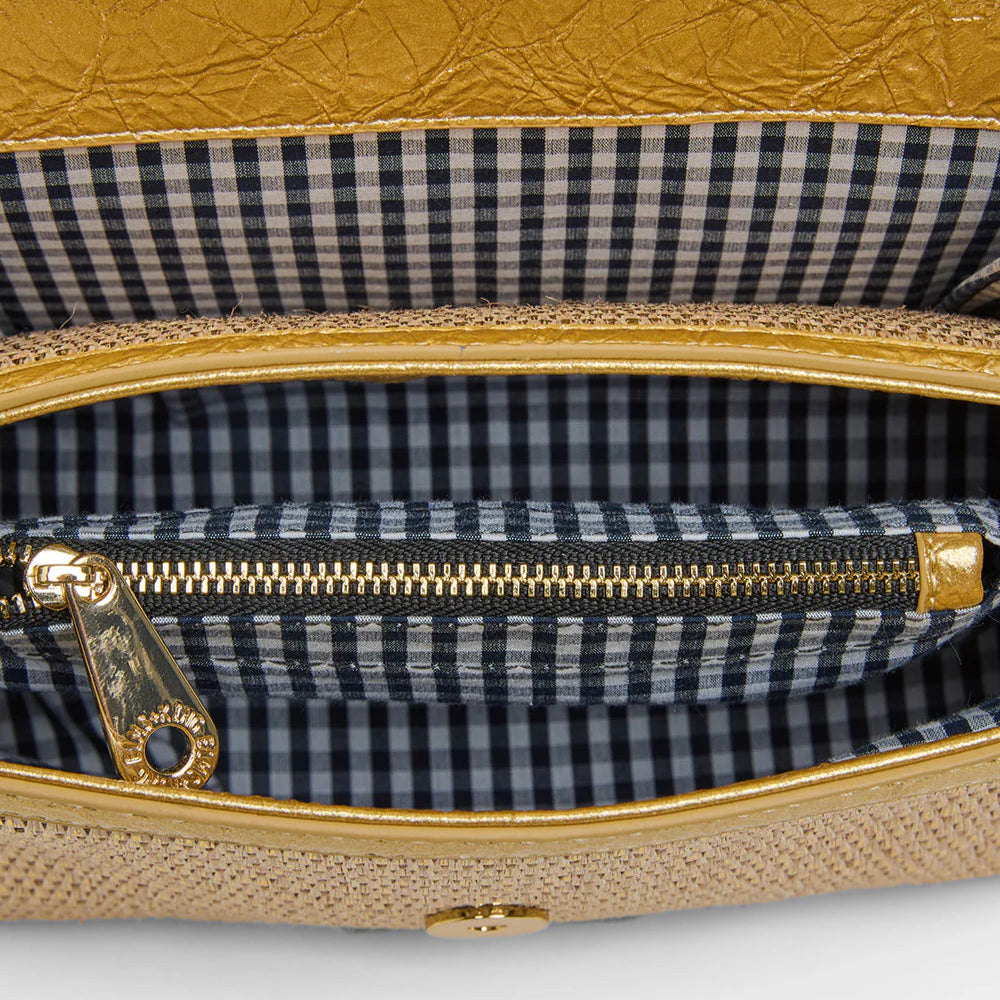 Lugano Xbody Bag | Gold Weave