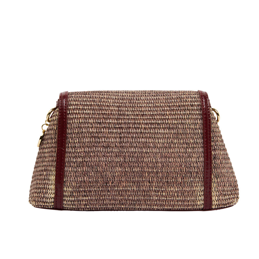 Lugano Xbody Bag | Burgundy/Coco Weave