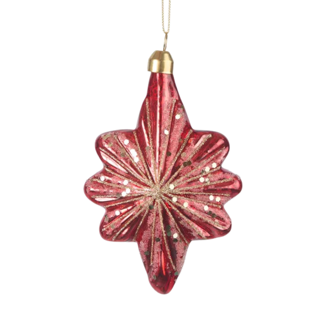 Red Majestic Scarlet Star Tree Decoration