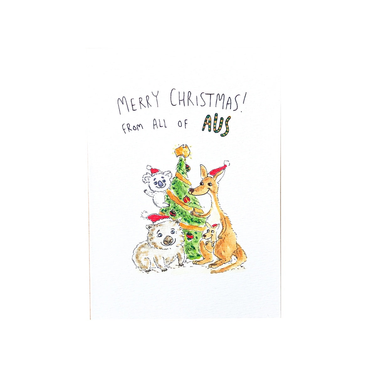 'Merry Christmas From All of Aus' Card