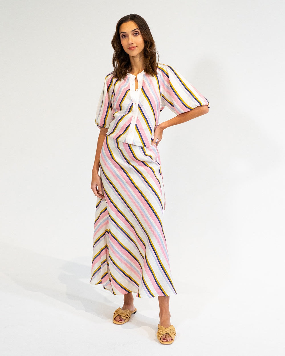 Austin Bias Skirt | Catalina Stripe