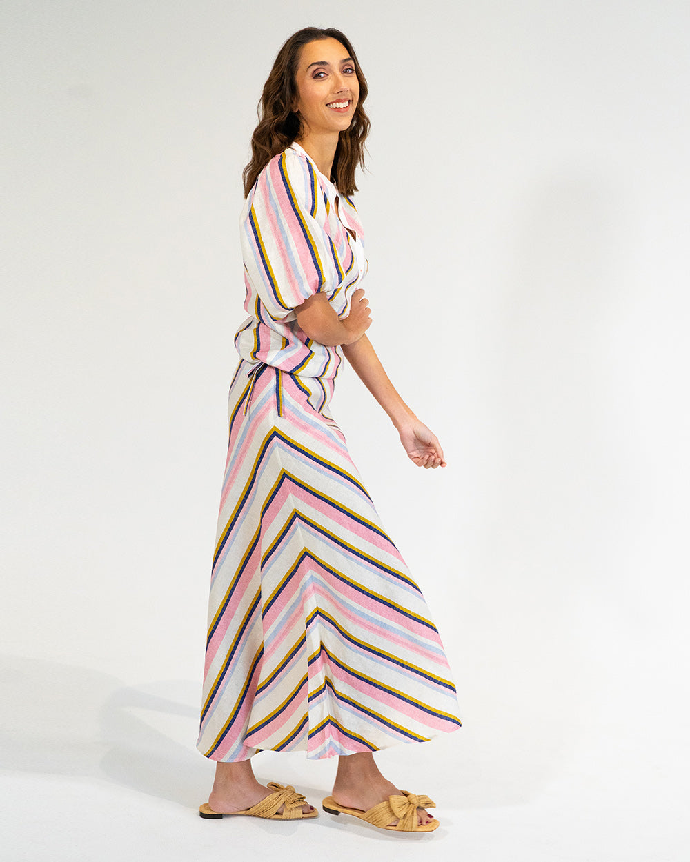 Austin Bias Skirt | Catalina Stripe