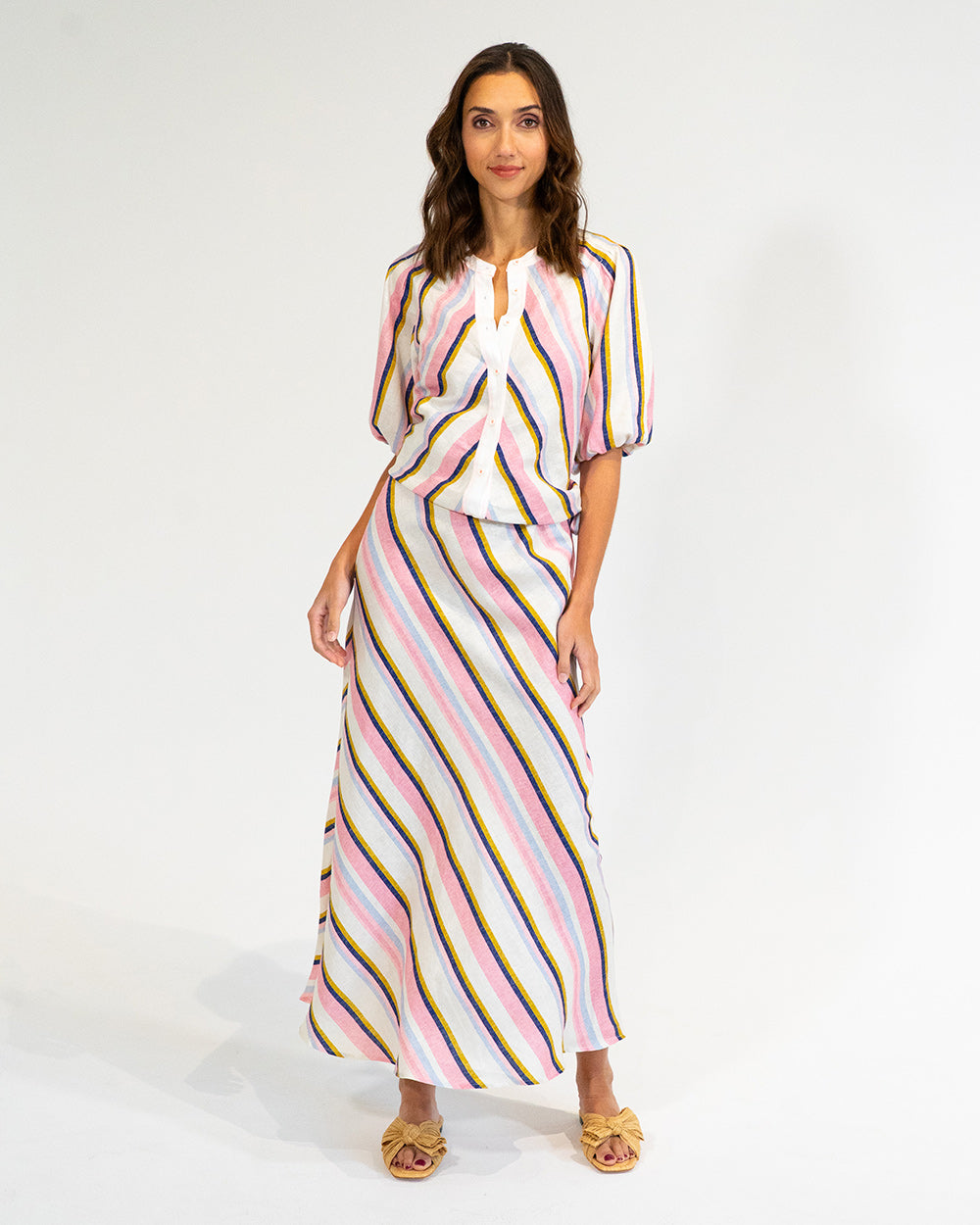 Austin Bias Skirt | Catalina Stripe