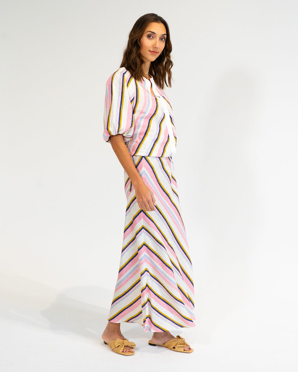 Austin Bias Skirt | Catalina Stripe