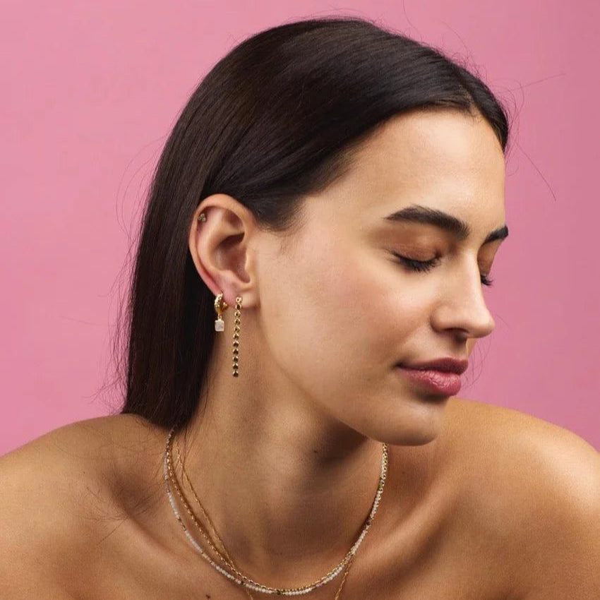 Mikayla Hoop Earring | Moonstone