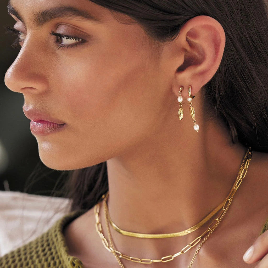 Mimi Pearl Earrings | Gold