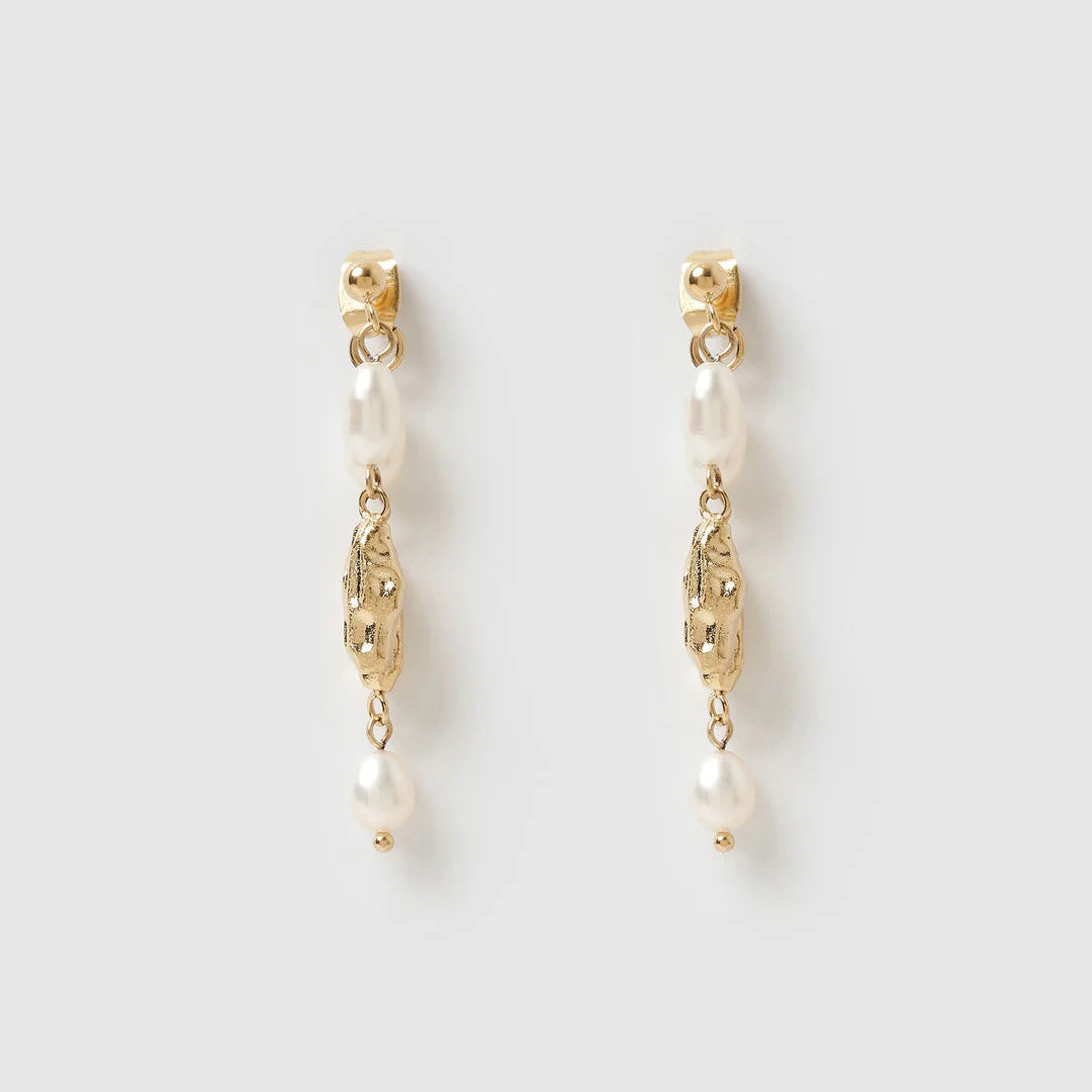 Mimi Pearl Earrings | Gold