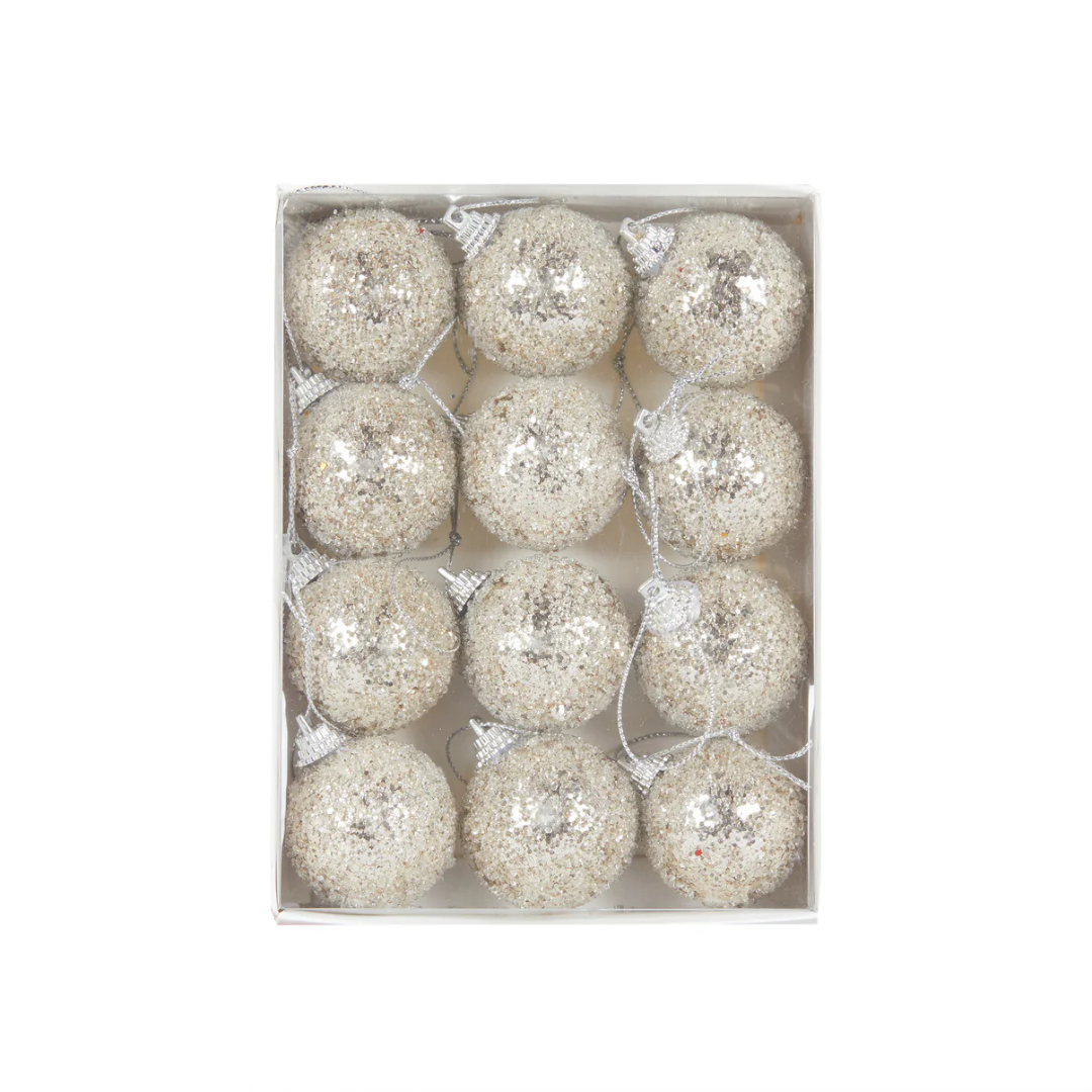 Mini Sugar Baubles Champagne | 12 pk