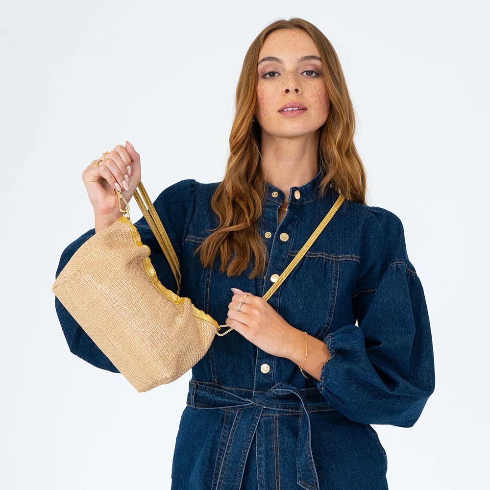 Monty Xbody Bag | Gold Weave