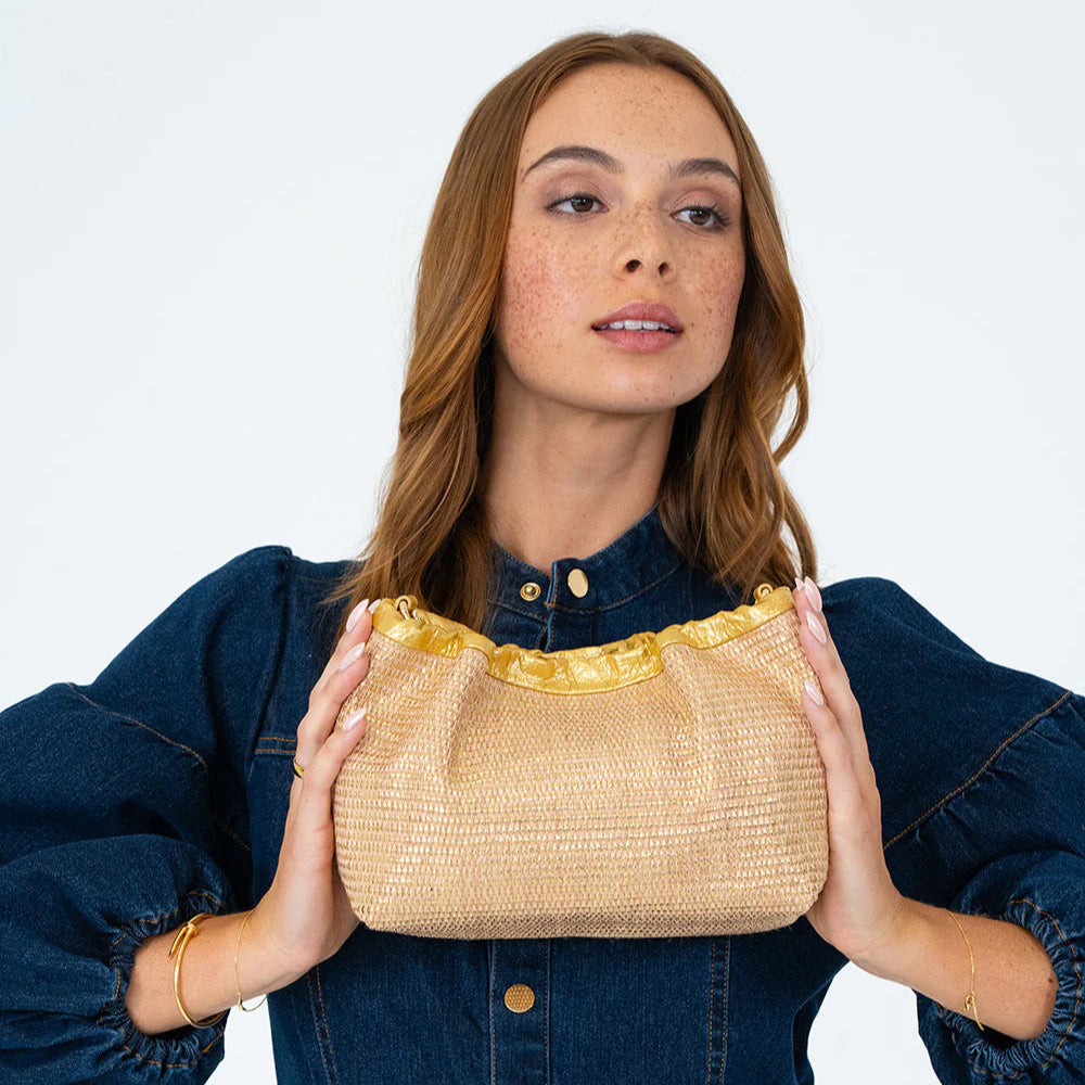 Monty Xbody Bag | Gold Weave
