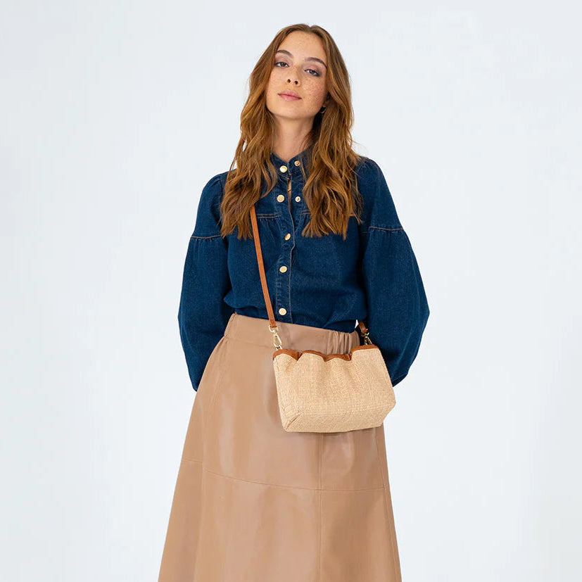 Monty Xbody Bag | Tan Natural Weave
