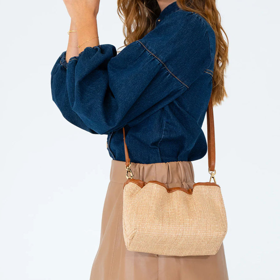Monty Xbody Bag | Tan Natural Weave