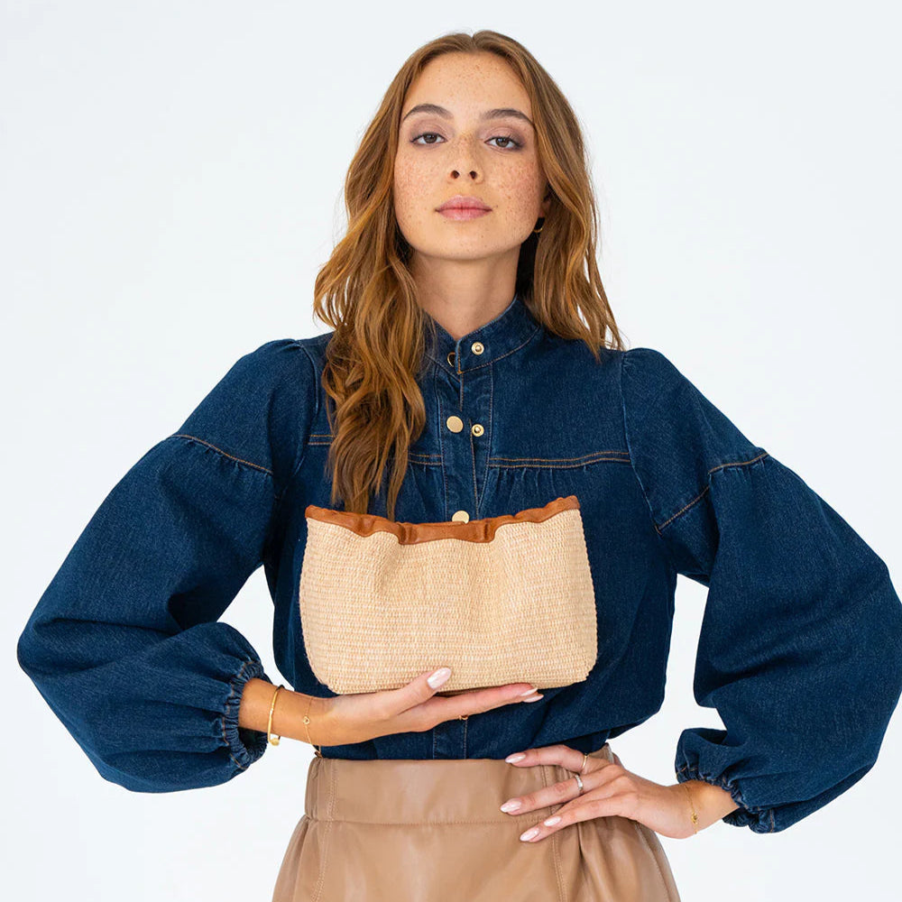 Monty Xbody Bag | Tan Natural Weave