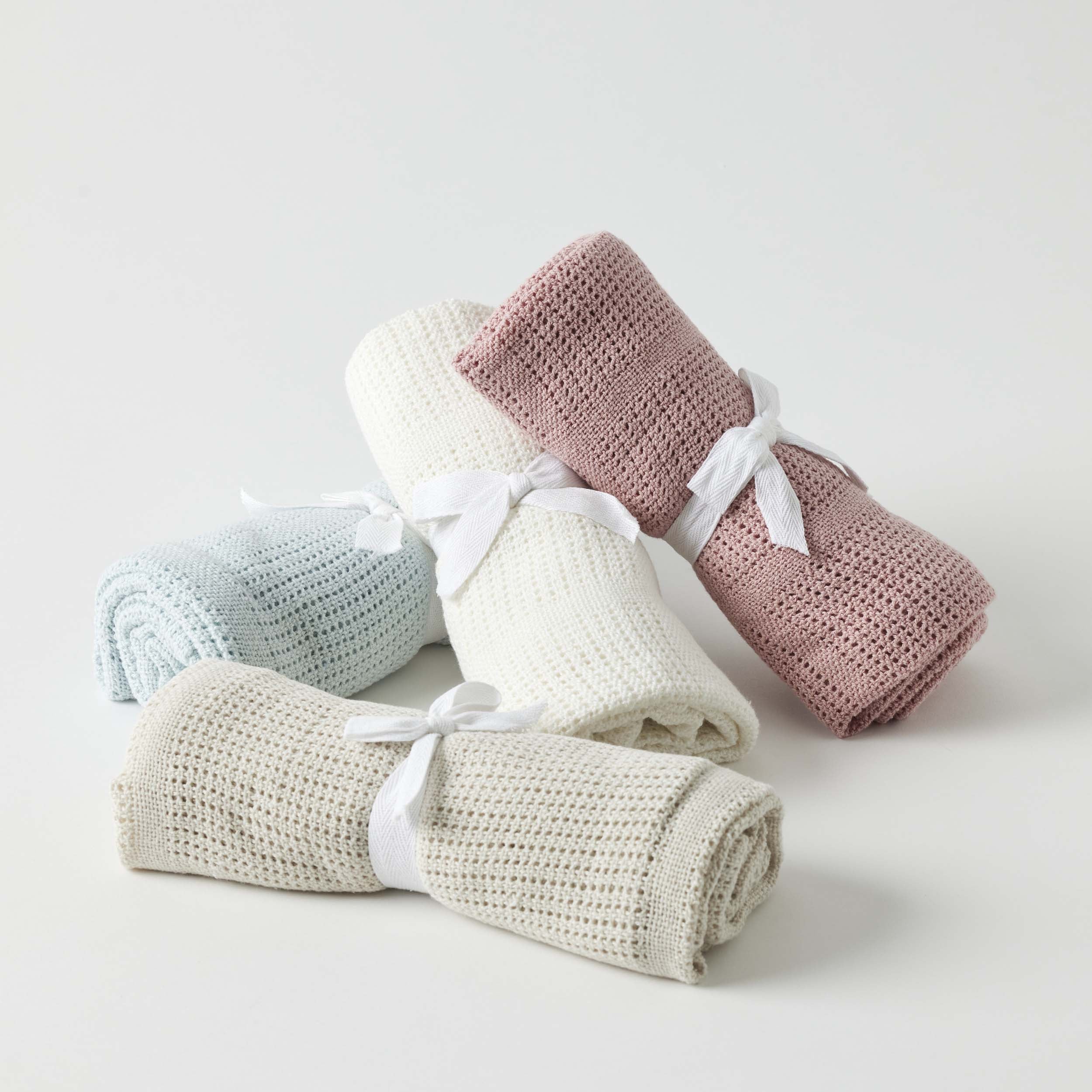 Cotton Cellular Baby Blankets | 4 Colours