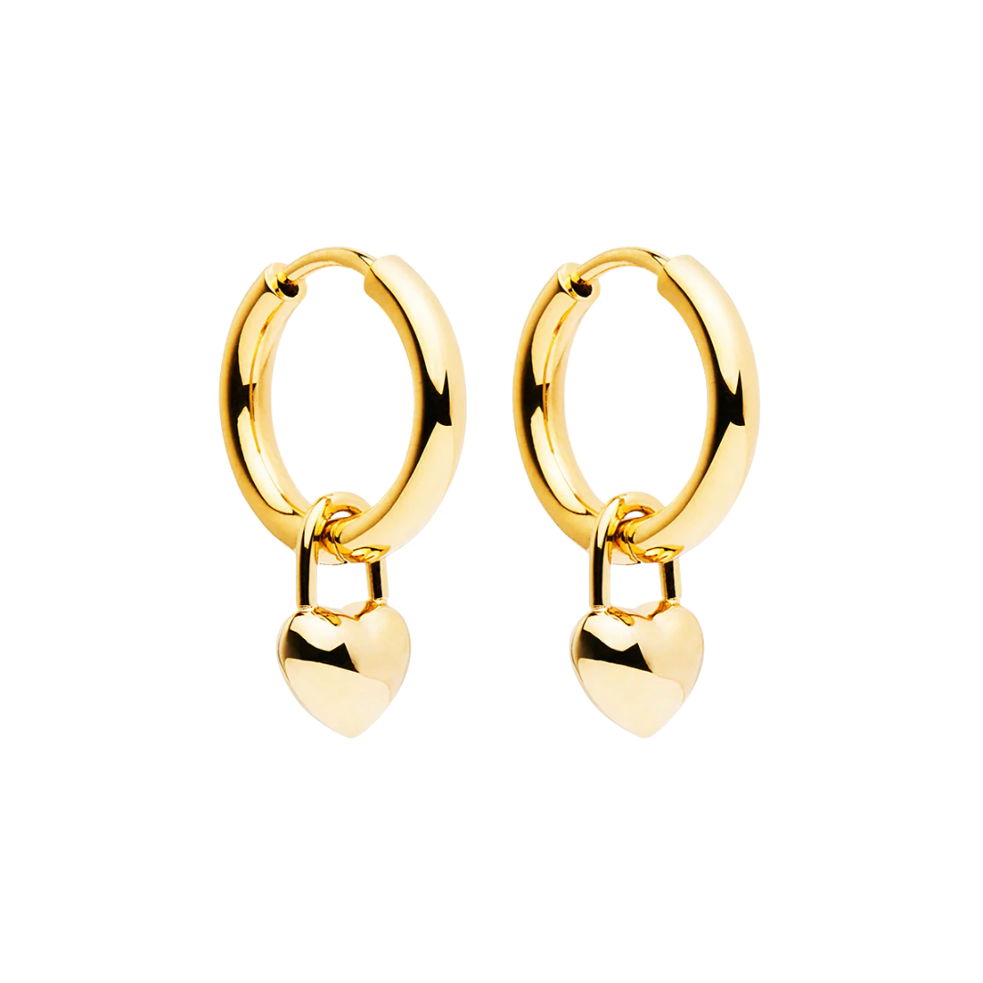 Amore Hoop Earrings | Gold