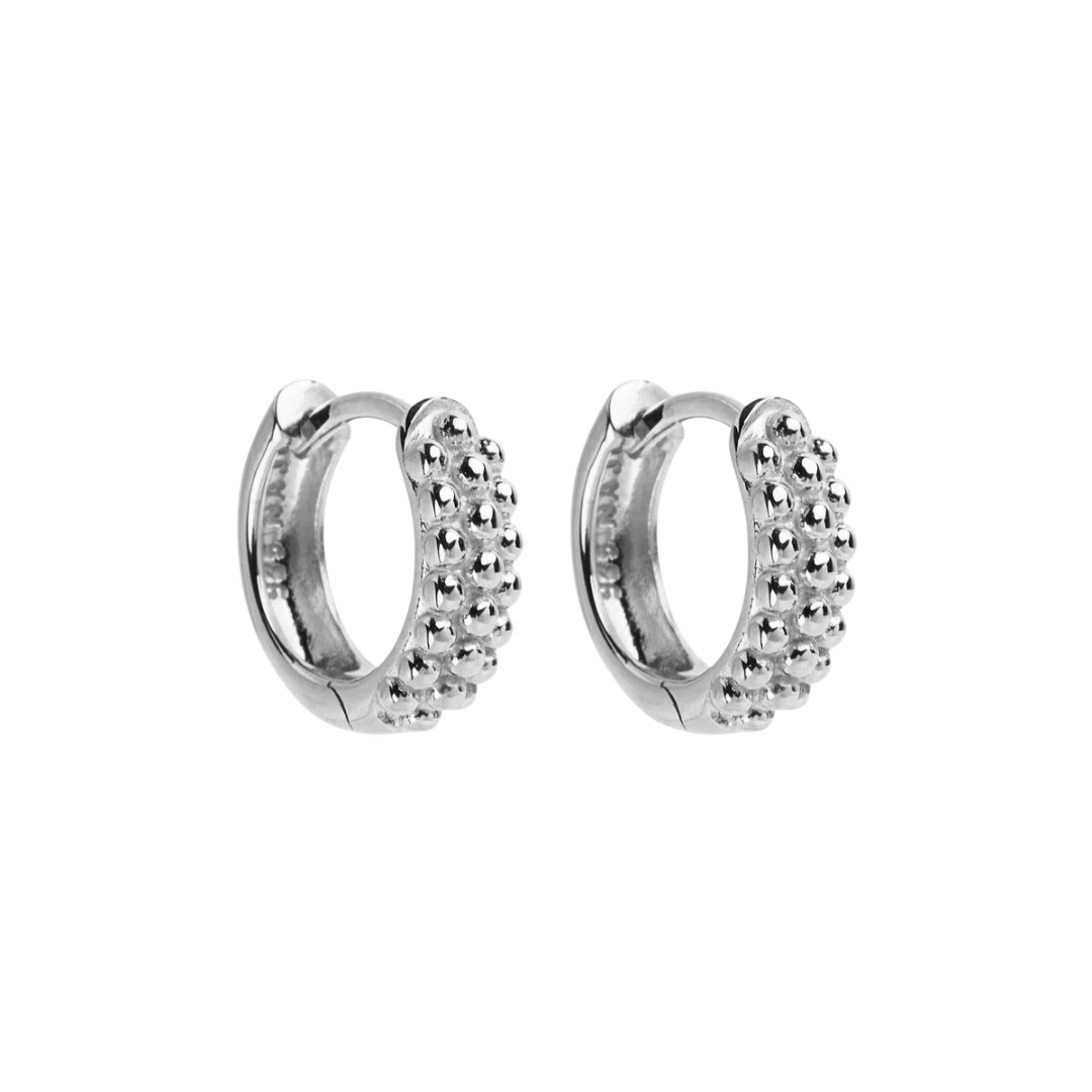 Chia Huggie Earrings | Silver
