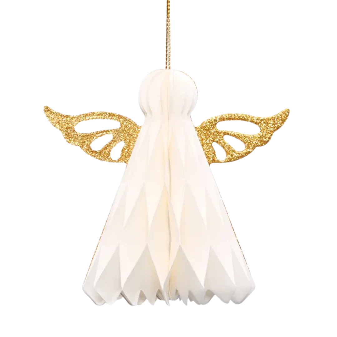 Paper Golden Angel Hanging Decoration