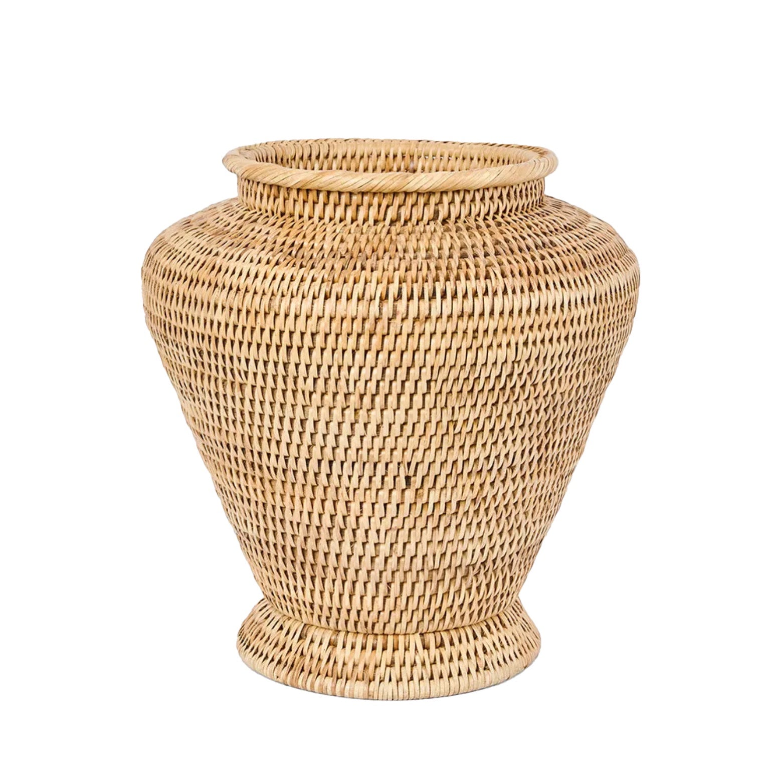 Paume Rattan Flower Urn | Small