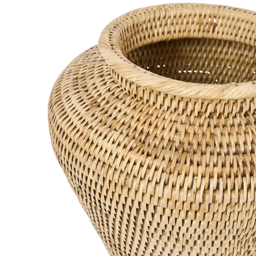 Paume Rattan Flower Urn | Small
