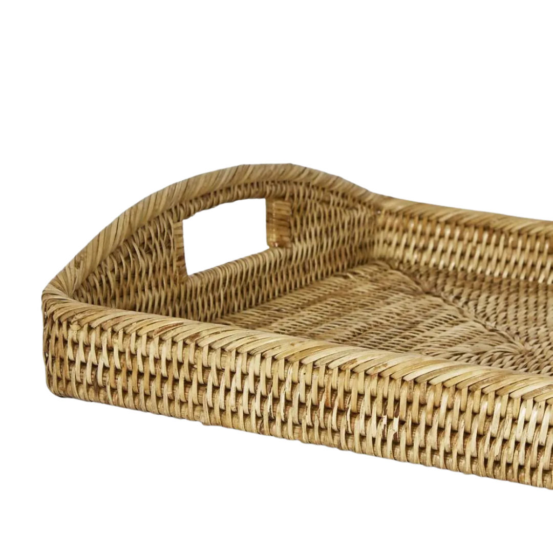 Paume Rattan Rectangle Tray | 2 Sizes