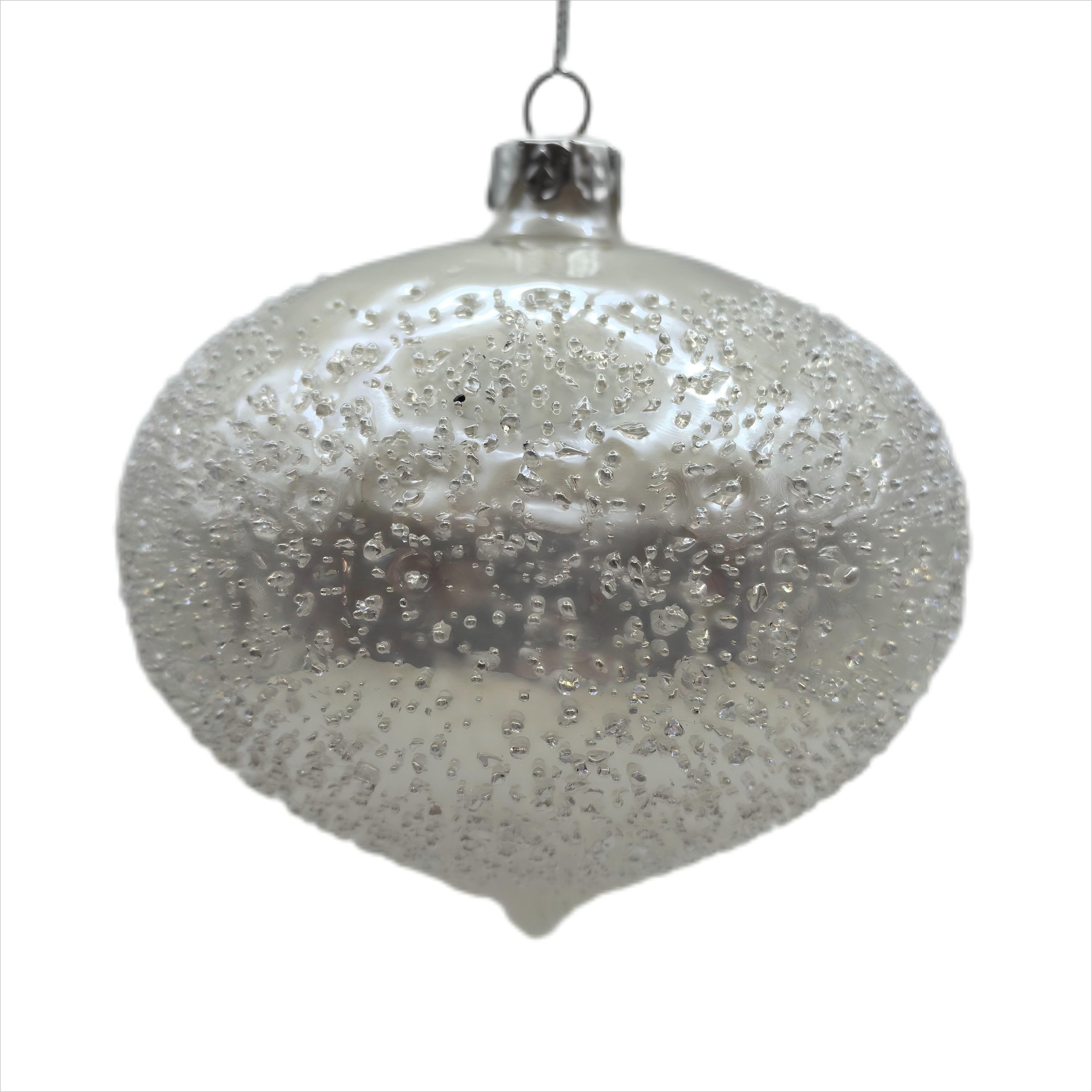 Pearl Glass Onion Drop Bauble