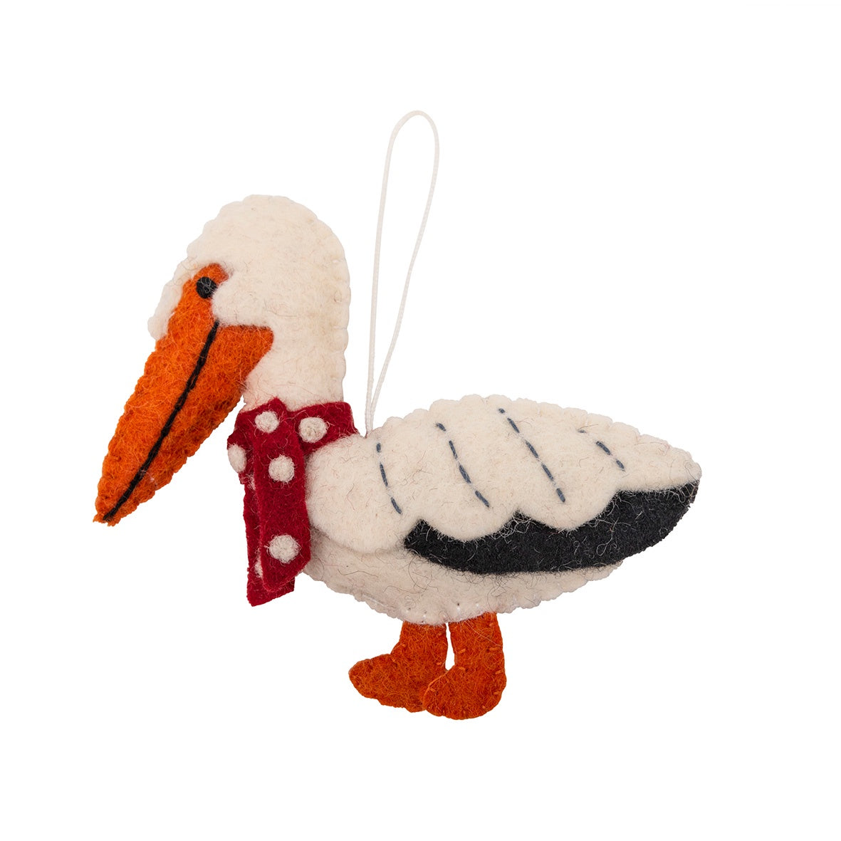 Pelican Felt Christmas Ornament