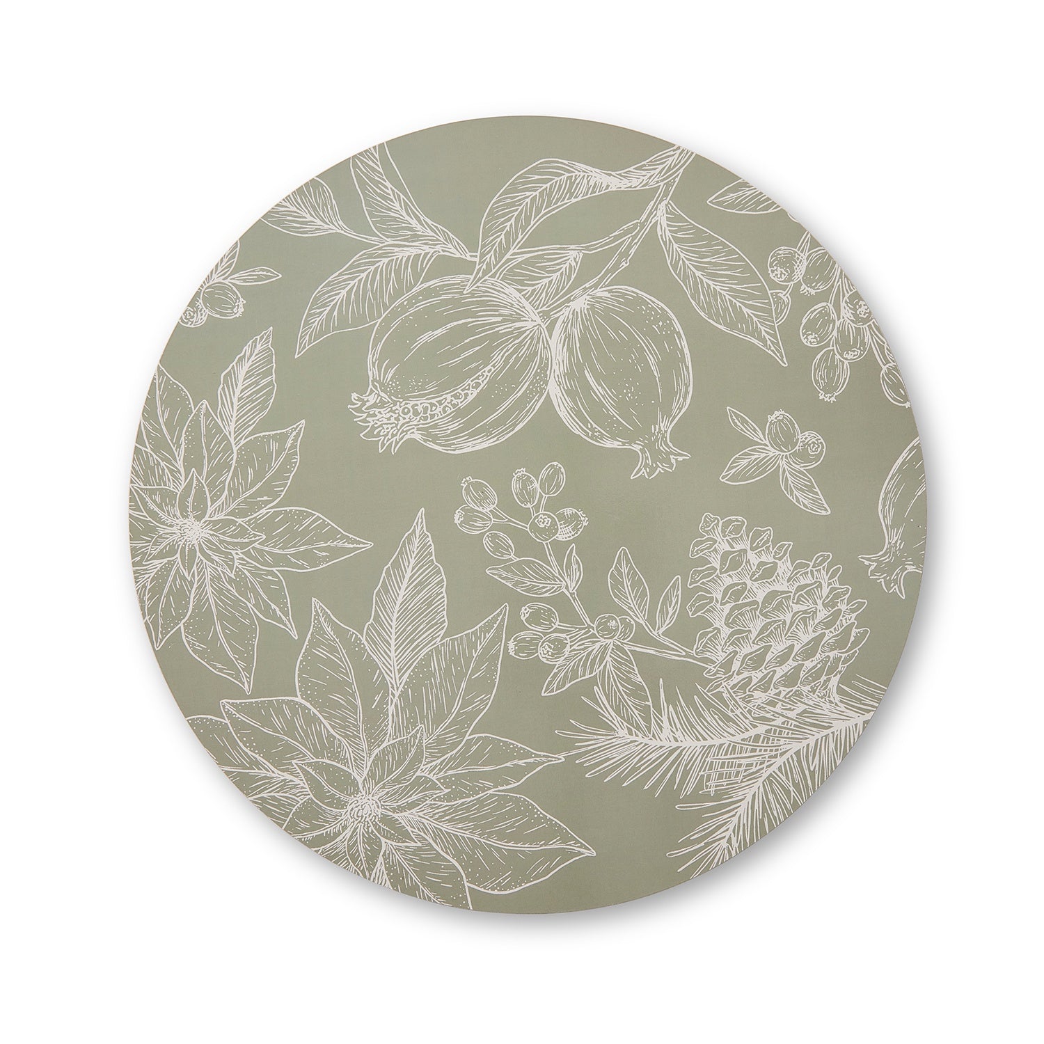 Poinsettia Round Placemat | 4 Set
