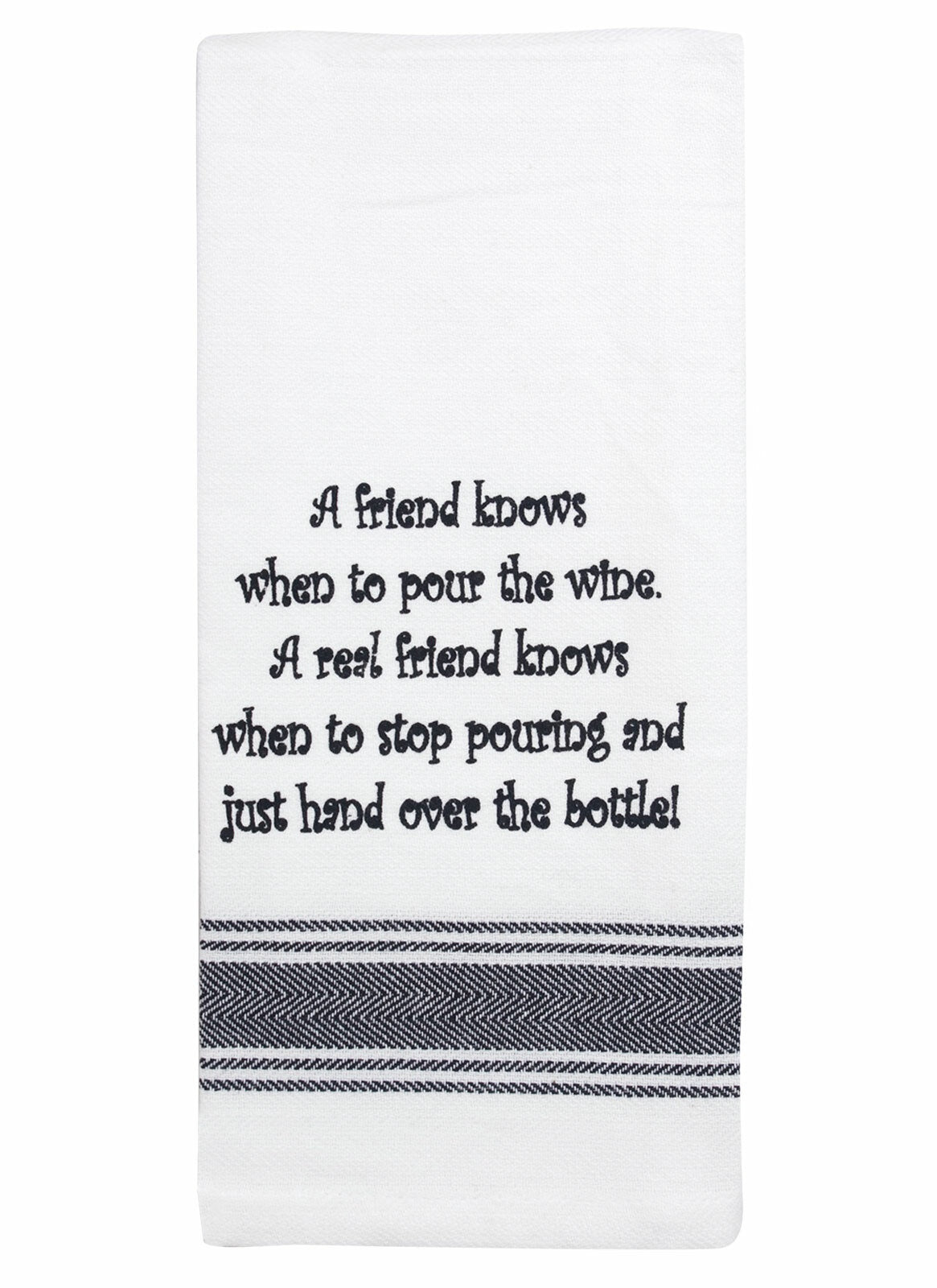 'Pour The Wine' Tea Towel