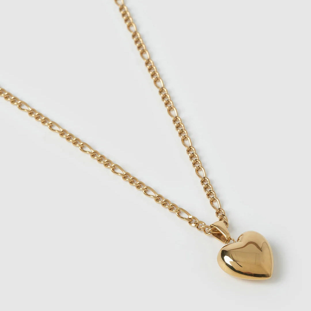 Rose Heart Necklace | Gold