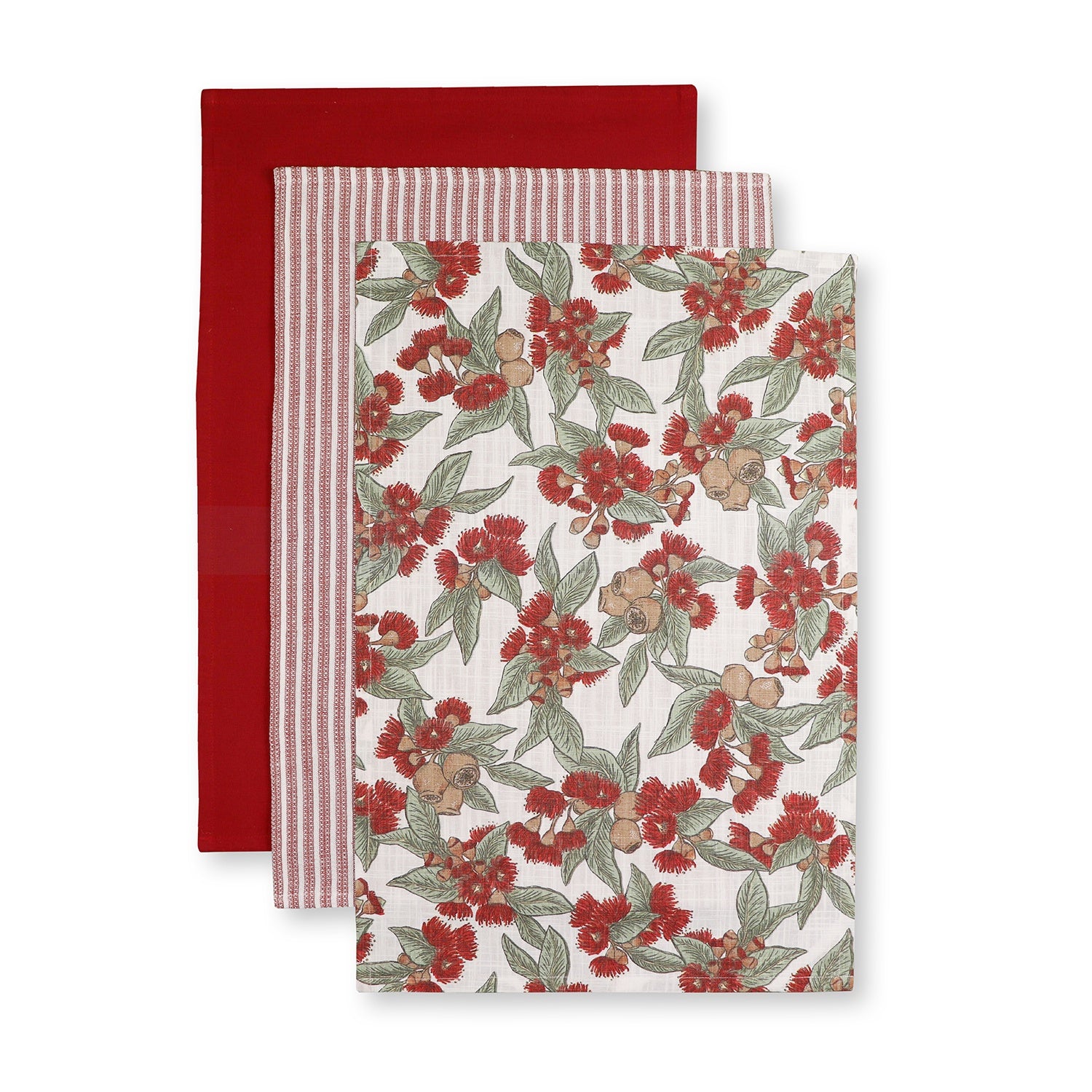 Red Natalie Tea Towel | Pack 3