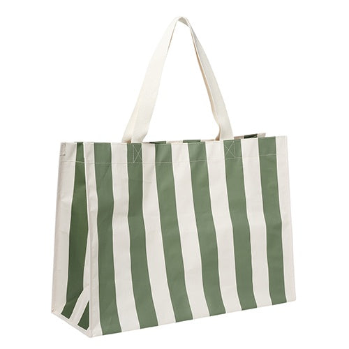 Carryall Beach Bag | The Vacay | Olive Stripe