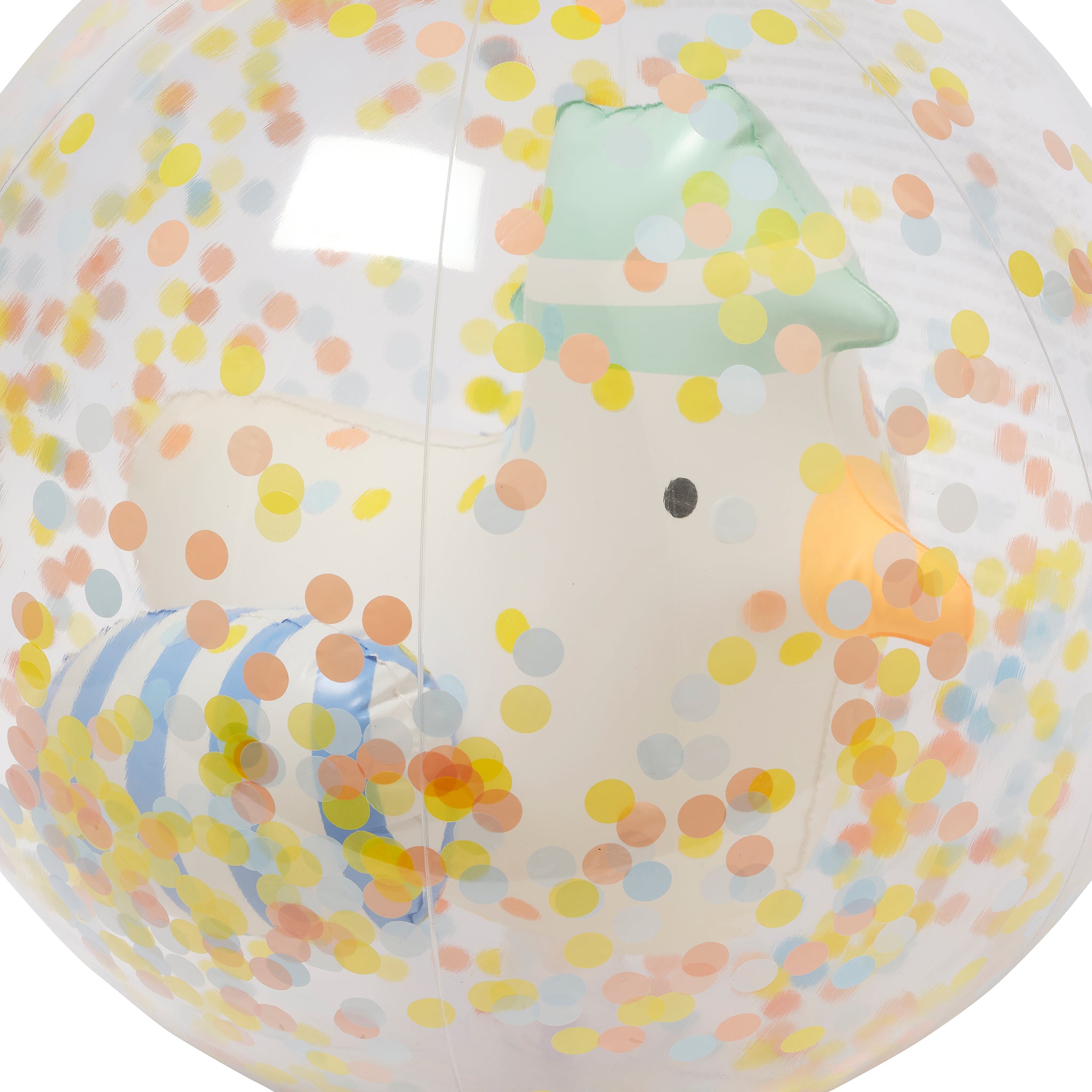 3D Inflatable Beach Ball Sammy the Seagull Blue Stripe