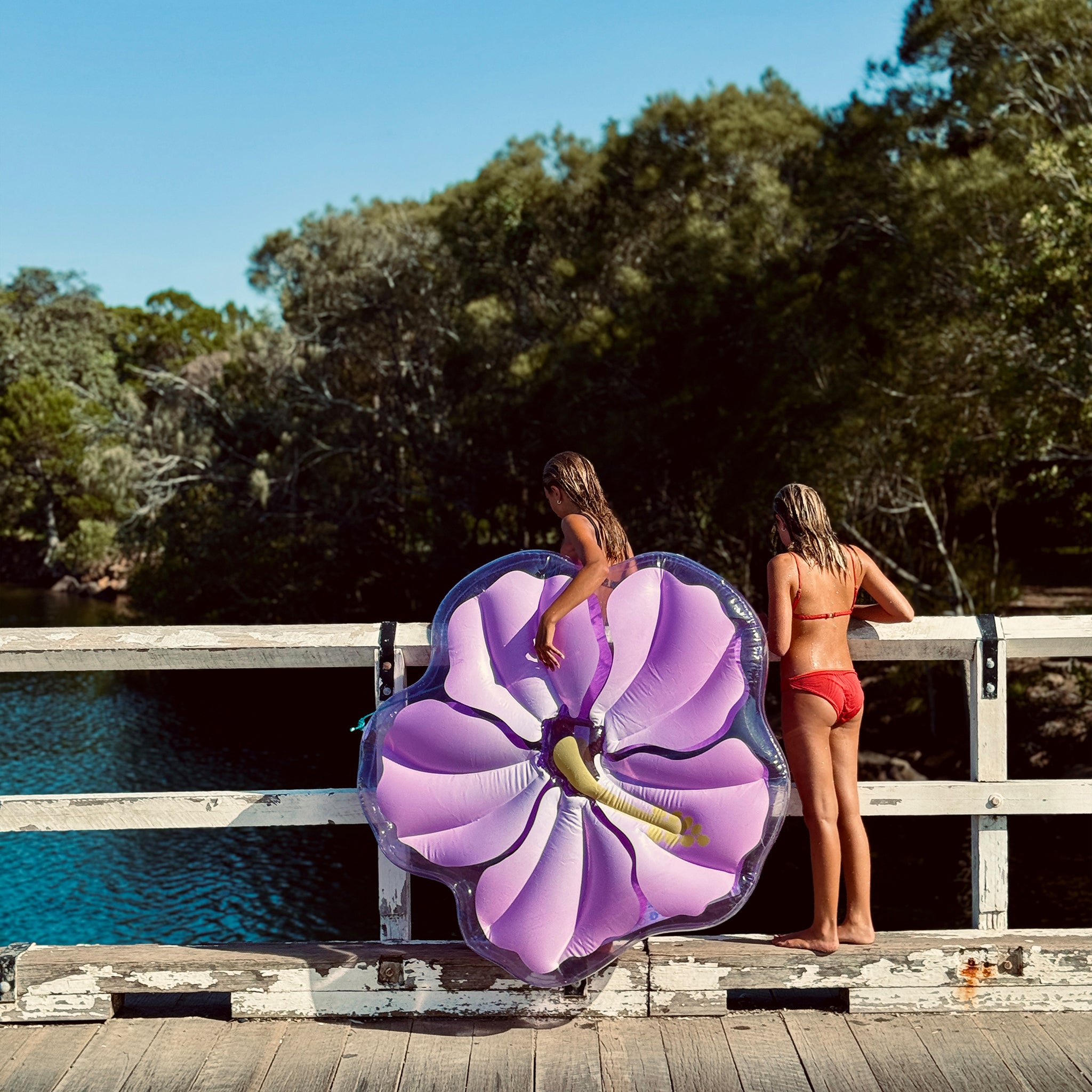 Luxe Lie-On Float Hibiscus Pastel Lilac