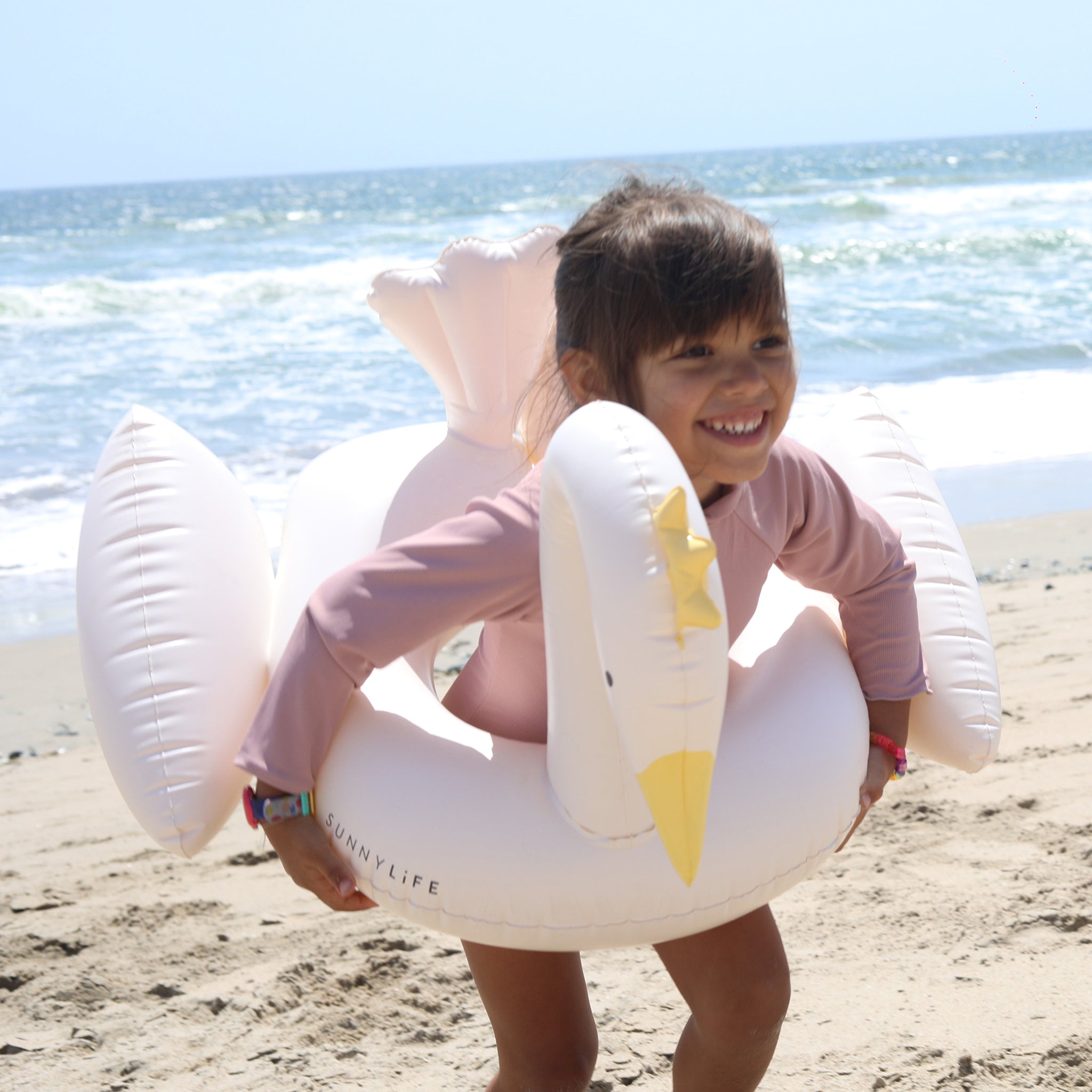 Kids Tube Pool Ring Princess Swan Multi