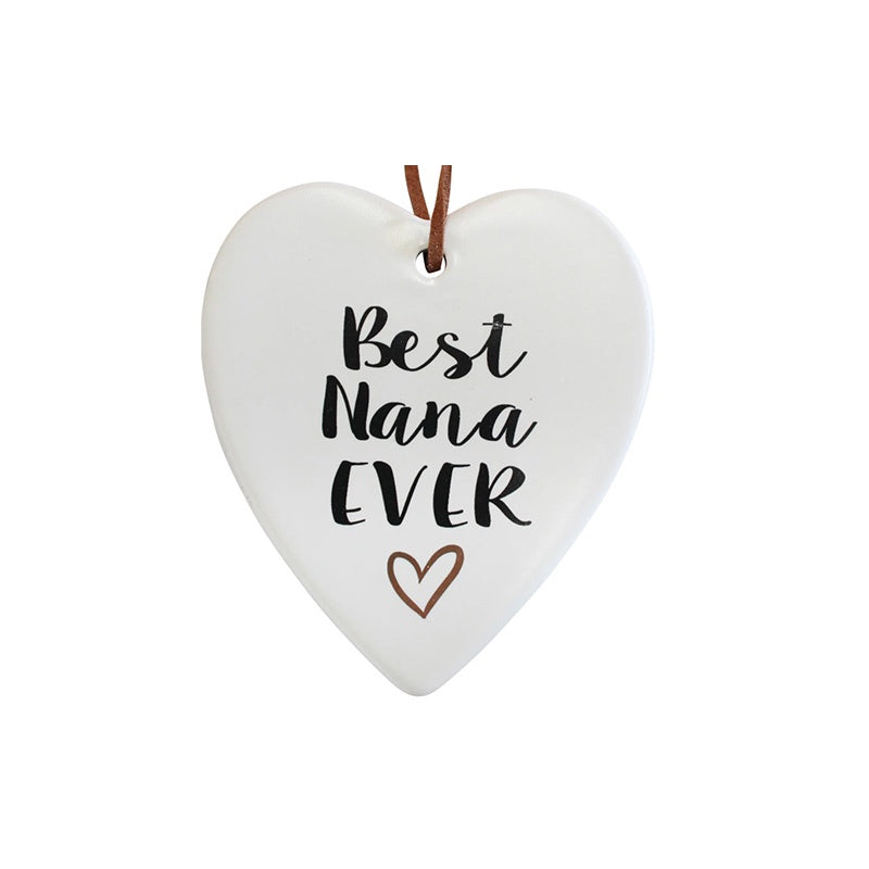 &#39;Best Nana&#39; Hanging Heart